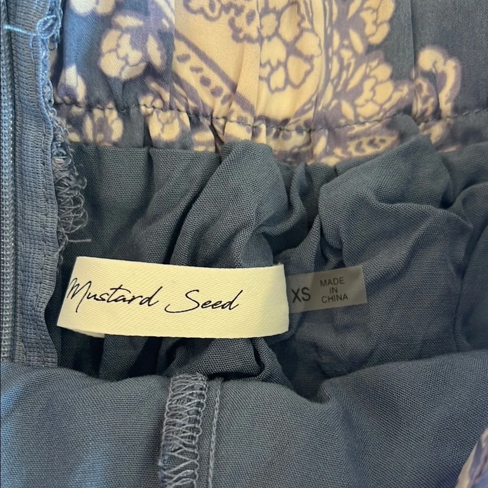 Mustard Seed Floral Blue Dress - Picture 2 of 4